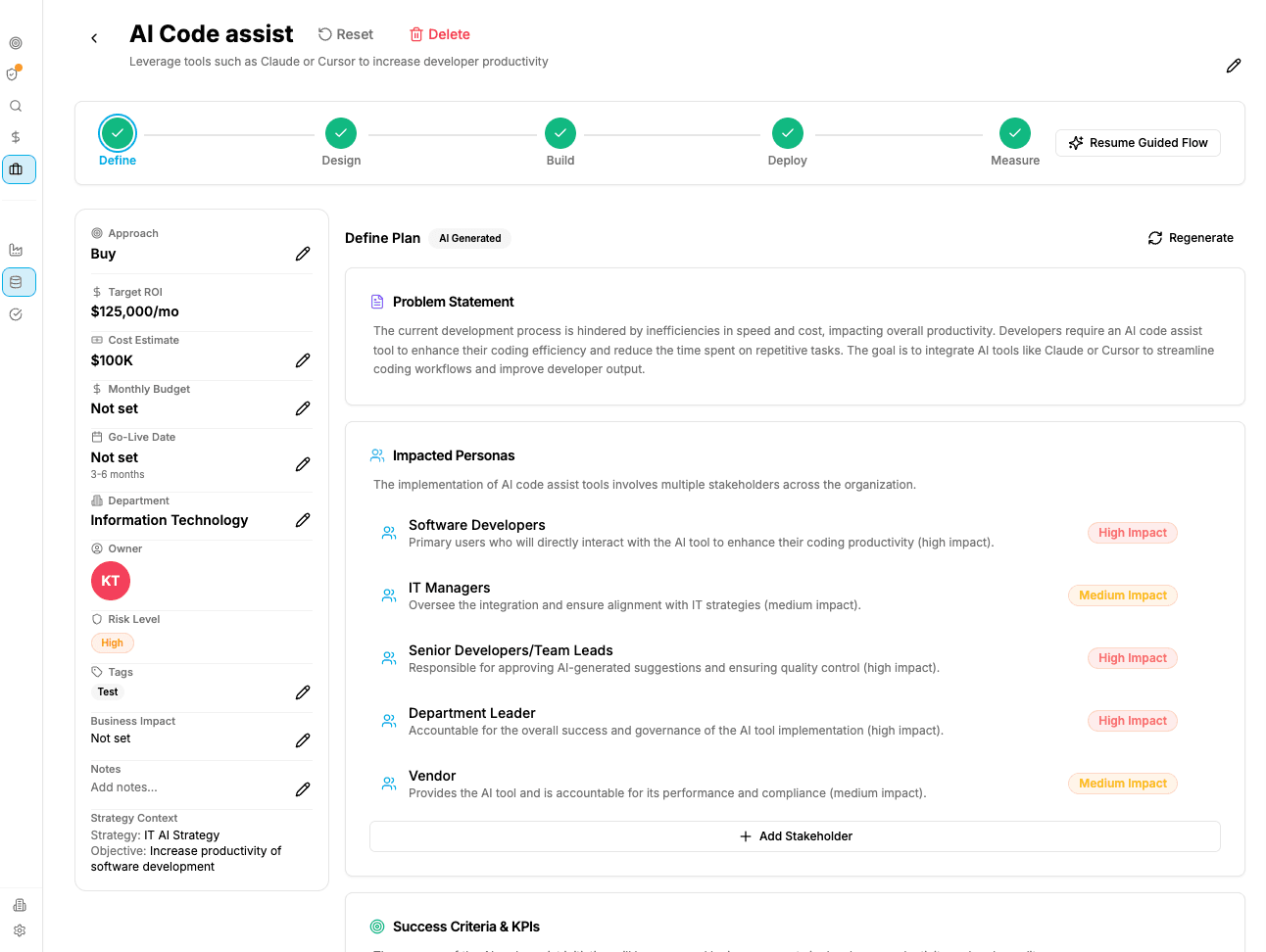 Use Case Agent screenshot